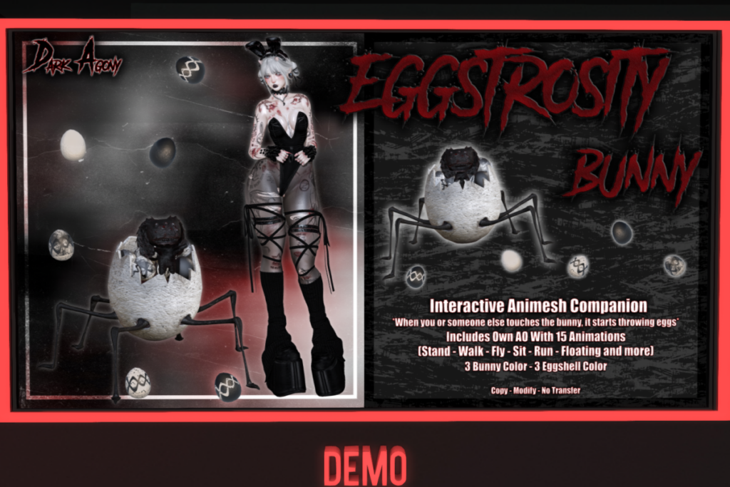 Eggstrosity Bunny - Animesh Companion, L$499