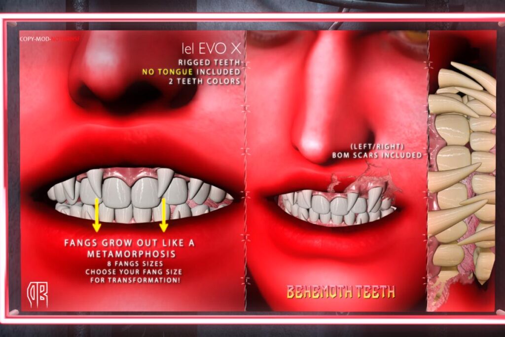 Behemoth Teeth - EvoX, L$599