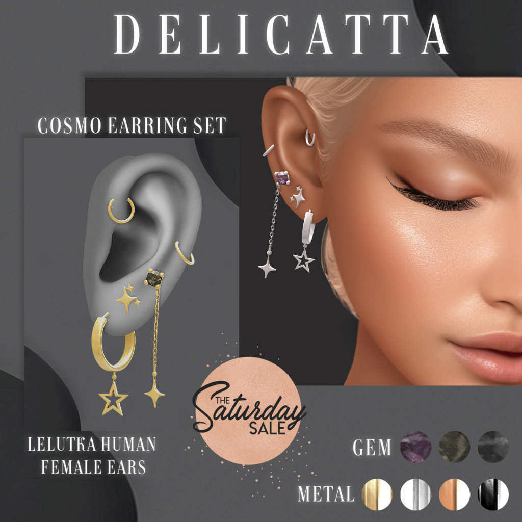 Cosmo Earrings - EvoX F Human	&lt;a href=&quot;http://maps.secondlife.com/secondlife/Fifth%20Avenue/174/172/804&quot;&gt;Teleport&lt;/a&gt;