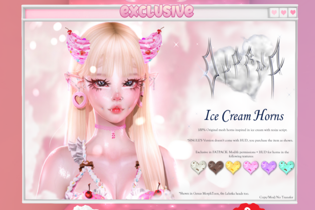 Ice Cream Horns, L$390