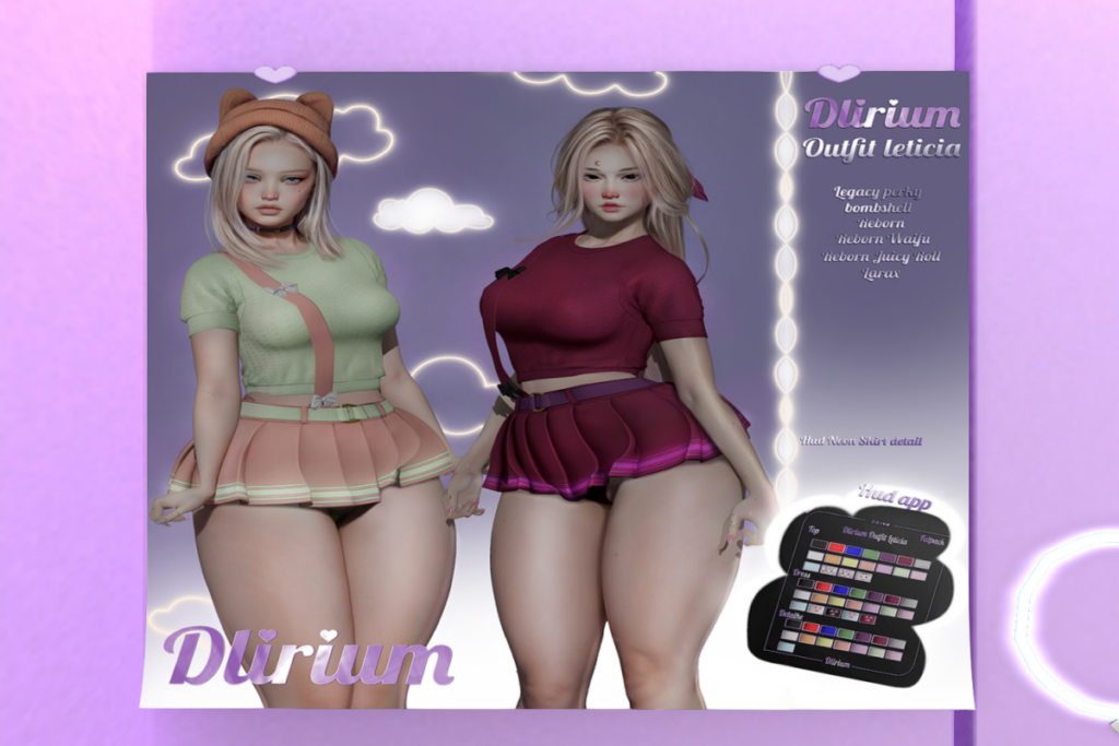 Leticia Outfit - Legacy/MaitreyaX/Reborn/+mods, L$199-L$259 each/L$1399 FP