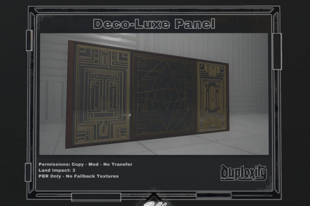 Deco-Luxe Panel, L$299