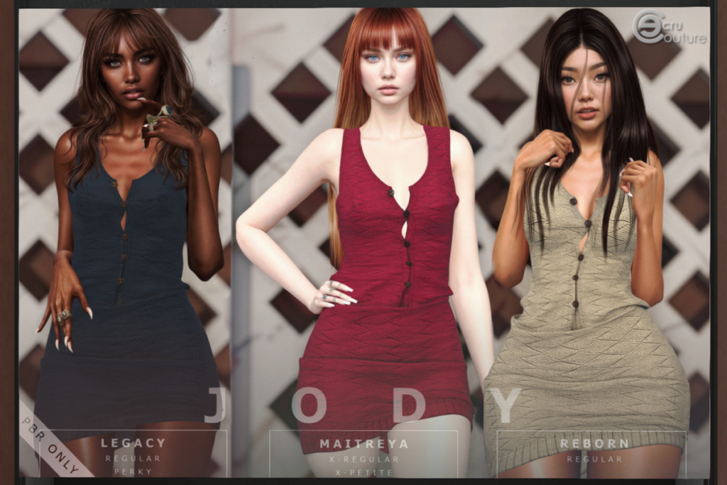 Jody Dress - Legacy/MaitreyaX/Reborn/+mods, L$399 each/L$1199 FP