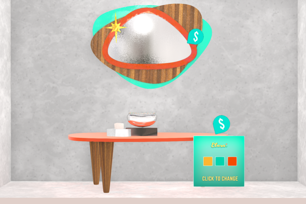 The Fifty&#039;s Called Mirror &amp; Coffee Table, L$99-L$150 each