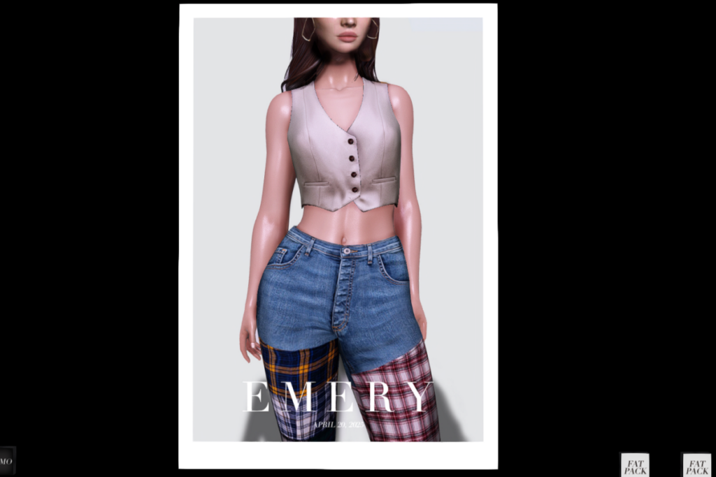 Zora Vest and Jeans - MaitreyaX/+mods, L$200 each/L$500-L$1000 each FP