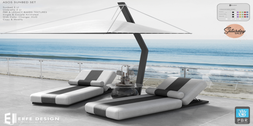 Asos Sunbed Decor Set	&lt;a href=&quot;http://maps.secondlife.com/secondlife/Corona/84/128/29&quot;&gt;Teleport&lt;/a&gt;