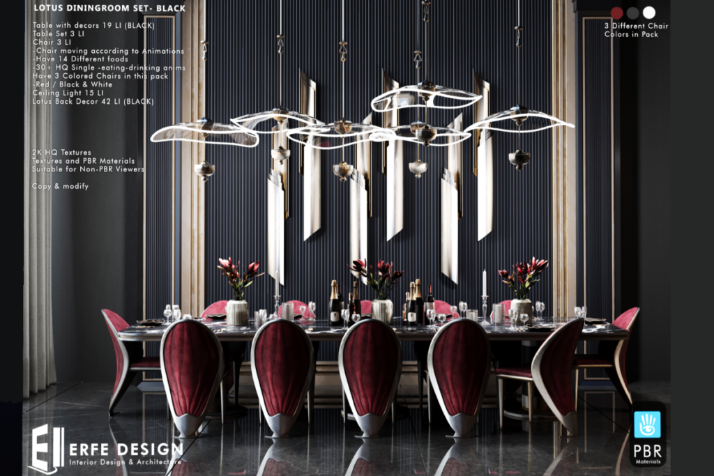Lotus Dining Room Set, L$2590