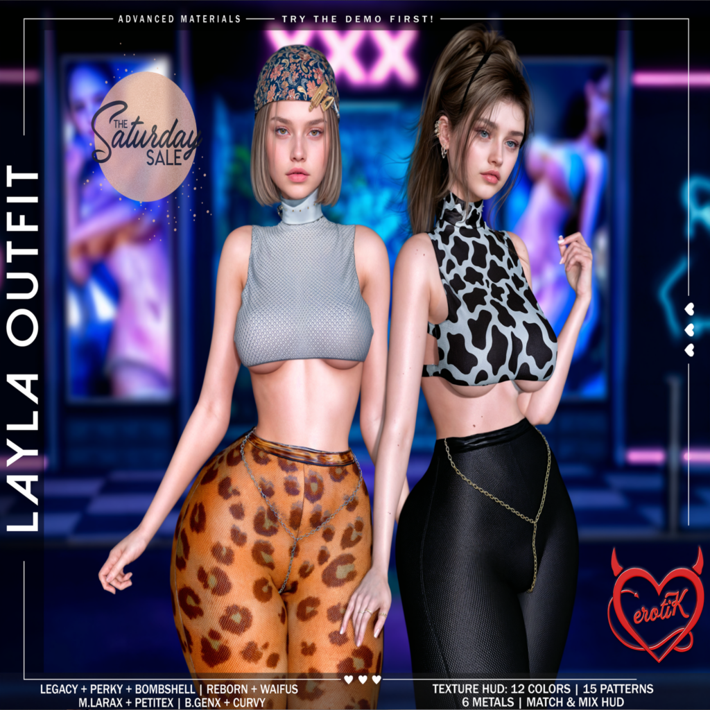 Layla Outfit - GenX/Legacy/MaitreyaX/Reborn/+mods	&lt;a href=&quot;http://maps.secondlife.com/secondlife/WIP/110/141/1501&quot;&gt;Teleport&lt;/a&gt;