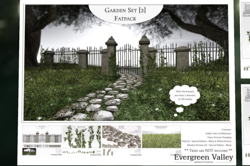Evergreen Valley Set, L$199-699 Each/L$1347 FP