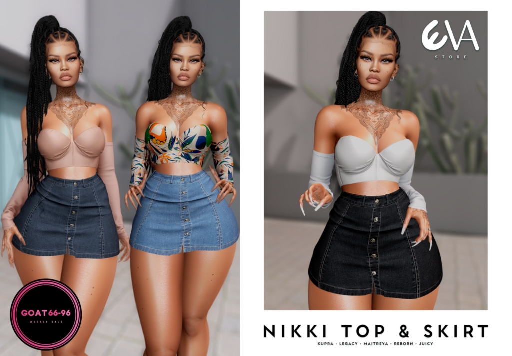Nikki Top and Skirt - Inithium/Legacy/Maitreya/Reborn/+mods
