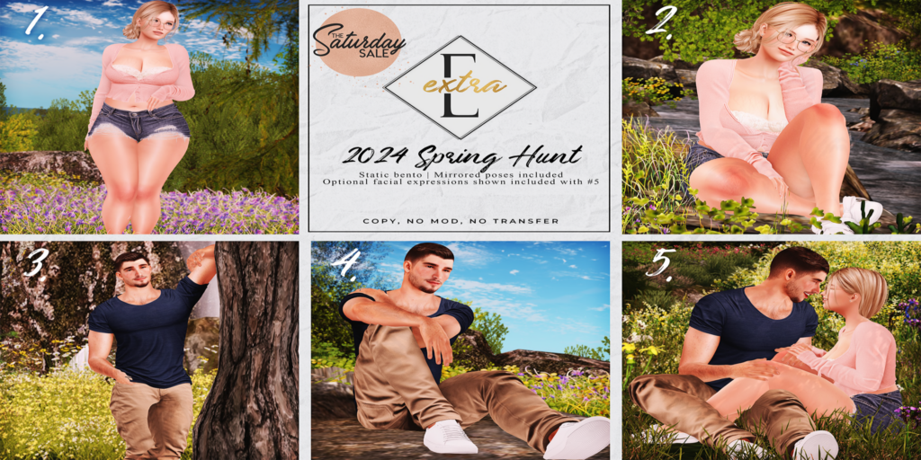 2024 Spring Hunt Poses	&lt;a href=&quot;http://maps.secondlife.com/secondlife/Chirico/192/217/1267&quot;&gt;Teleport&lt;/a&gt;