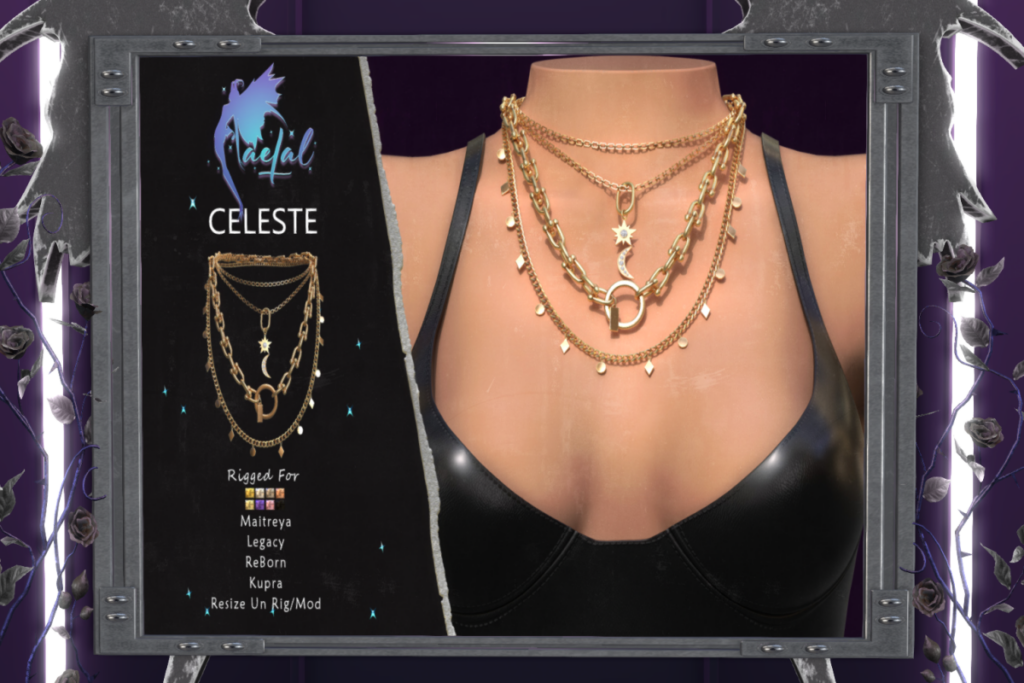 Celeste Necklace - Inithium/Legacy/Maitreya/Reborn/Unrigged, L$199
