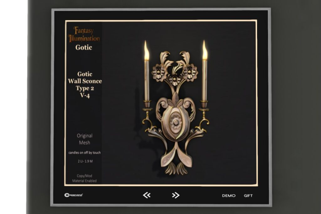 Gotic Wall Sconce, L$192