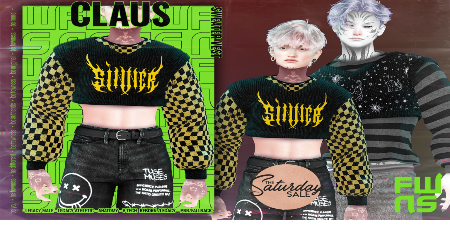 Claus Sweater Vest - Anatomy/Legacy/Reborn V-Tech/+mods	&lt;a href=&quot;http://maps.secondlife.com/secondlife/Moonstar/141/89/43&quot;&gt;Teleport&lt;/a&gt;