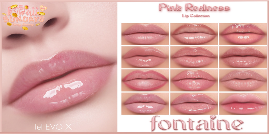 Pink Realness Lipstick - EvoX	&lt;a href=&quot;https://maps.secondlife.com/secondlife/VELOUR/66/140/83&quot;&gt;Teleport&lt;/a&gt;