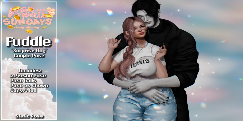 Surprise Hug Couples Pose	&lt;a href=&quot;http://maps.secondlife.com/secondlife/Dream%20Garden/102/85/1251&quot;&gt;Teleport&lt;/a&gt;