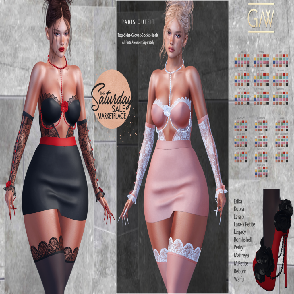 Paris Outfit - Erika/Inithium/Legacy/Maitreya/Reborn/+mods