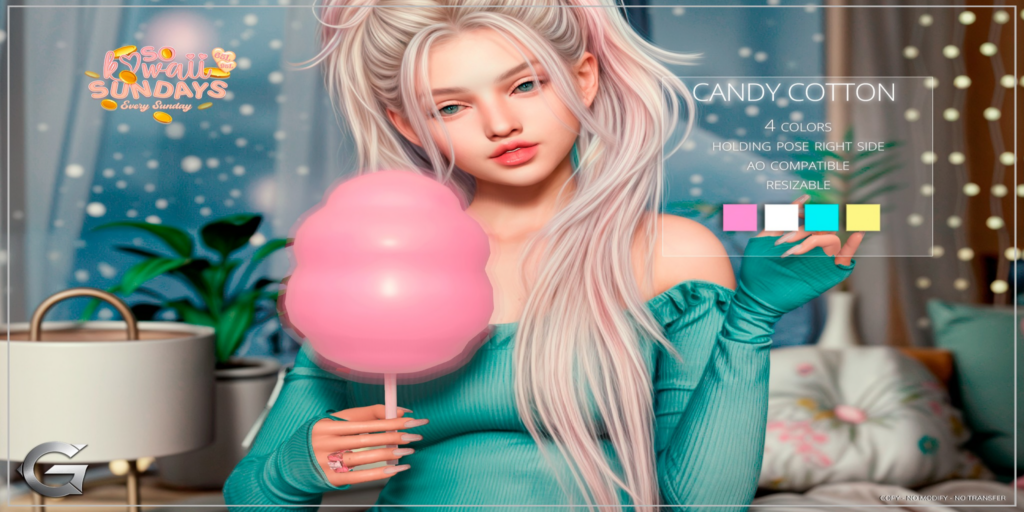 Candy Cotton Holdable	&lt;a href=&quot;http://maps.secondlife.com/secondlife/Spruce%20Peak/212/191/24&quot;&gt;Teleport&lt;/a&gt;