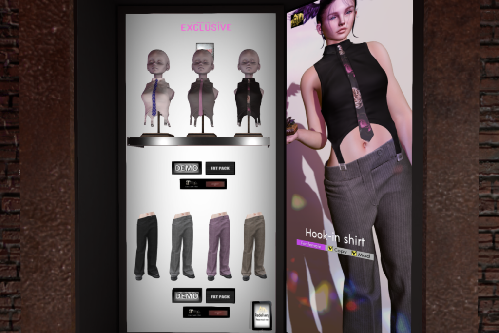 Hook-In Shirt and Grace Pants - Legacy/MaitreyaX/+mods, L$220-L$230 each/L$1200 each FP