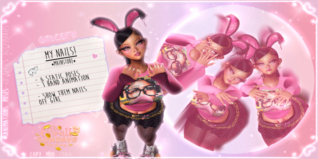 My Nails Poses	&lt;a href=&quot;http://maps.secondlife.com/secondlife/Universa/66/134/22&quot;&gt;Teleport&lt;/a&gt;