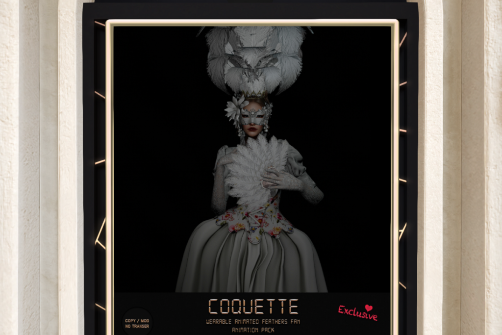 Coquette Animation &amp; Feathers Fan, L$120-L$500 each/L$900 FP