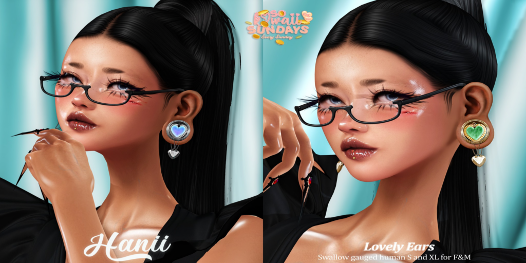 Lovely Ears Earrings - Swallow Gauged S+XL M+F	&lt;a href=&quot;http://maps.secondlife.com/secondlife/Dream%20Lake/125/125/184&quot;&gt;Teleport&lt;/a&gt;
