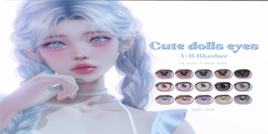 Cute Dolls Eyes - EvoX/Mesh | A+B Blusher - EvoX	&lt;a href=&quot;http://maps.secondlife.com/secondlife/The%20Sign%20IV/113/57/21&quot;&gt;Teleport&lt;/a&gt;