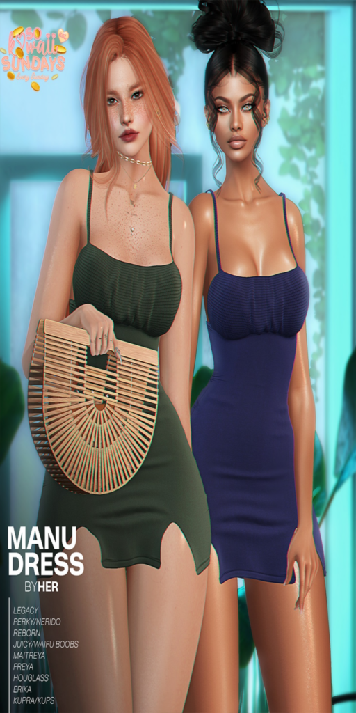 Manu Dress - Erika/Freya/Hourglass/Inithium/Legacy/Maitreya/Reborn/+mods	&lt;a href=&quot;http://maps.secondlife.com/secondlife/Obsession/195/134/1135&quot;&gt;Teleport&lt;/a&gt;