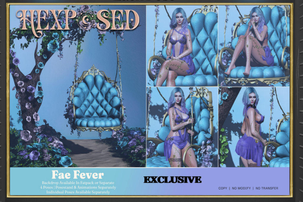 Fae Fever Poses, L$399 | Fae Fever Backdrop, L$666