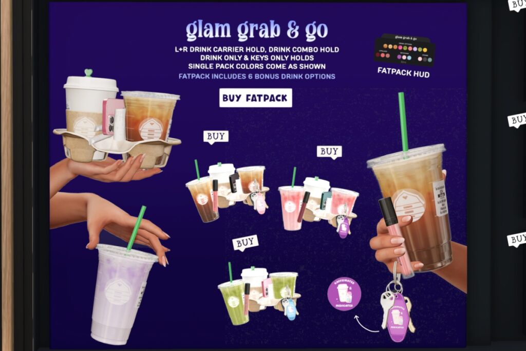 Glam Grab &amp; Go Holdables, L$299 each/L$599 FP