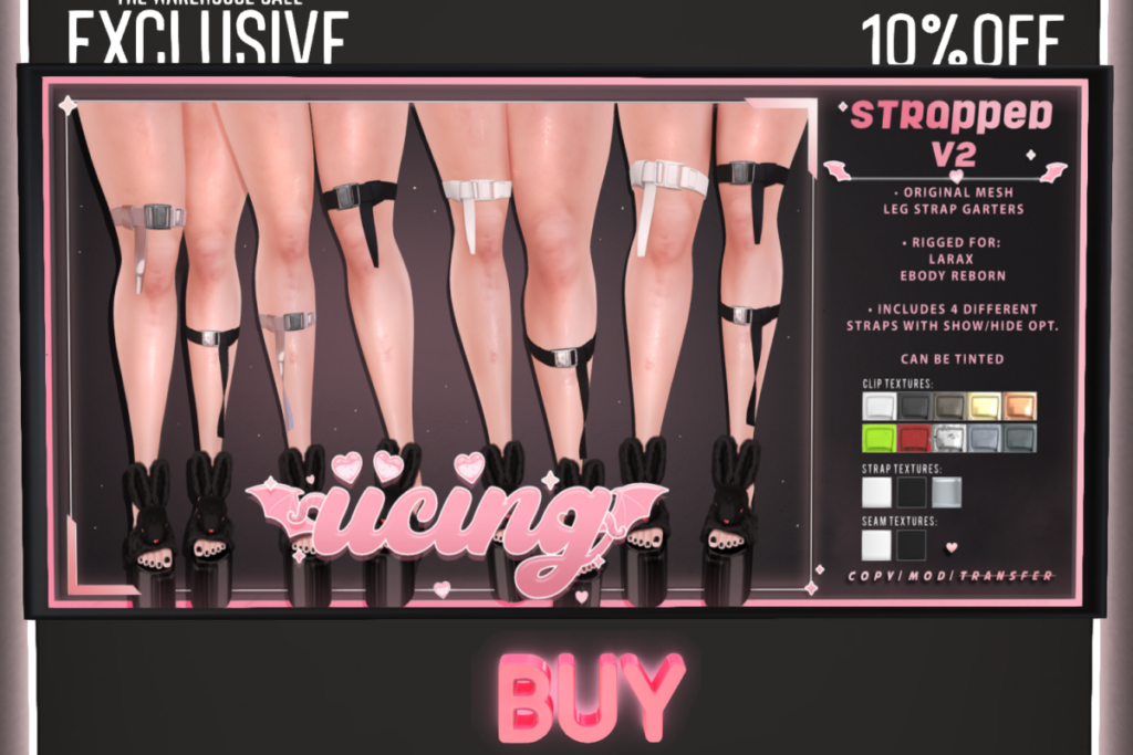 Strapped Garters v2 - MaitreyaX/Reborn, L$299