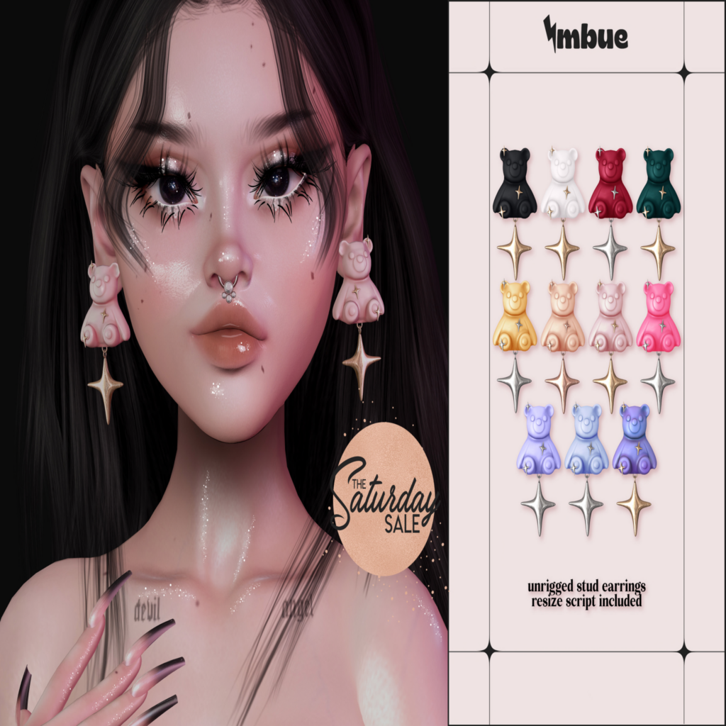 Bear Earrings	&lt;a href=&quot;http://maps.secondlife.com/secondlife/EXHALE/143/132/50&quot;&gt;Teleport&lt;/a&gt;