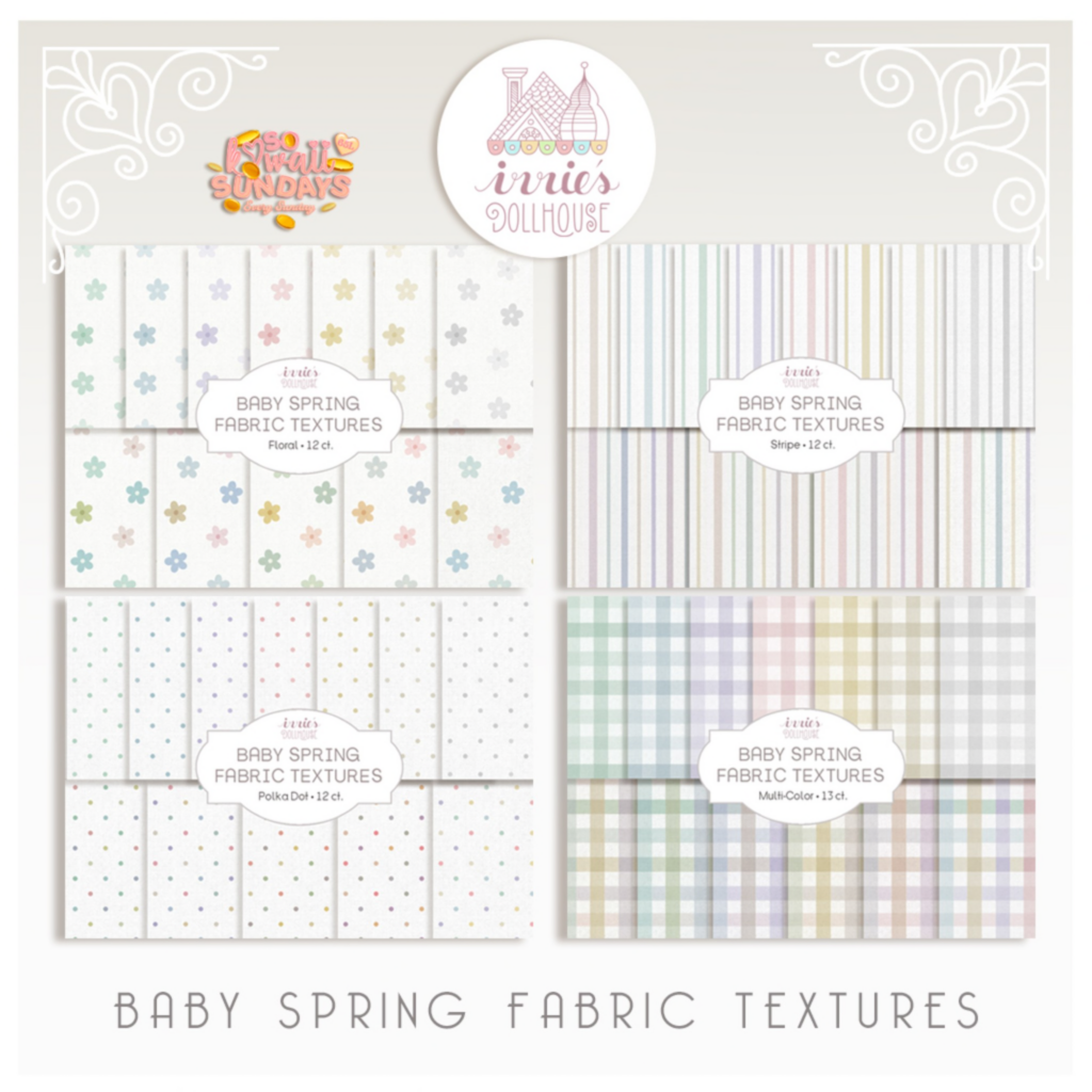 Baby Spring Fabric Textures	&lt;a href=&quot;http://maps.secondlife.com/secondlife/Valtina/211/211/3032&quot;&gt;Teleport&lt;/a&gt;