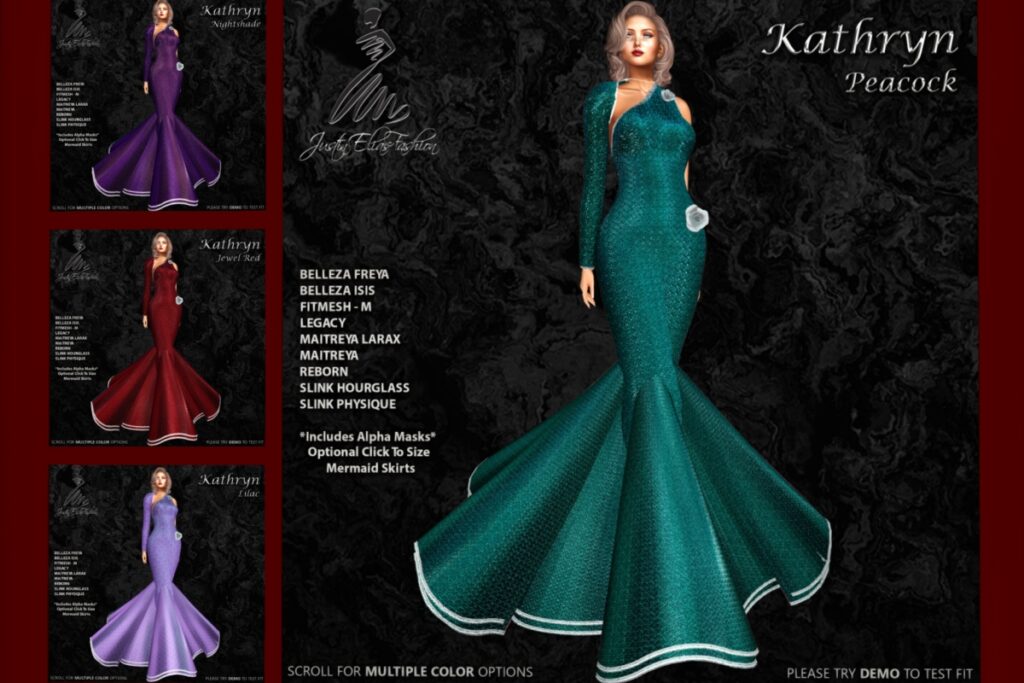 Kathryn Dress - BellezaOG/Legacy/Maitreya/Reborn/Slink/+mods, L$399 each/L$1699 FP