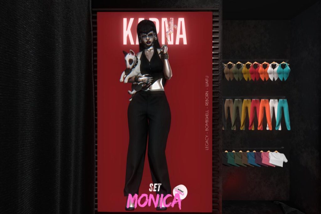Monica Set - Legacy/Reborn/+mods, L$199-L$299 each/L$1299-L$1499 each FP