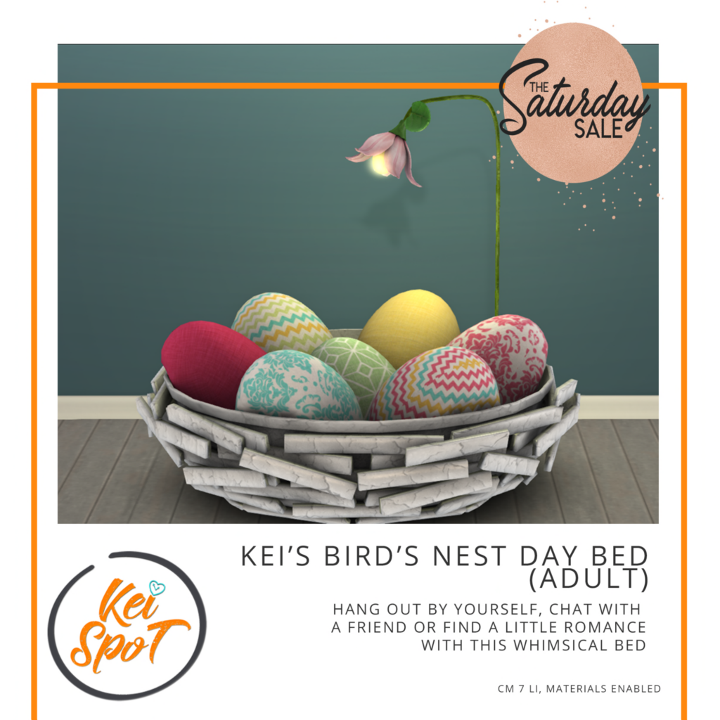 Bird&#039;s Nest Day Bed	&lt;a href=&quot;http://maps.secondlife.com/secondlife/Hardrada/90/104/3801&quot;&gt;Teleport&lt;/a&gt;