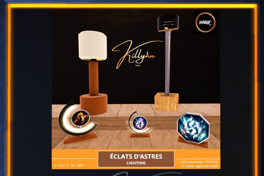 Eclats D&#039;Astres Lamps, L$169-L$269 each/L$669 FP