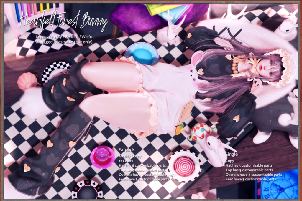 Heartfelt Forest Bunny Set - Legacy/Reborn/+mods, L$250-L$280 each/L$1000-L$1250 each FP