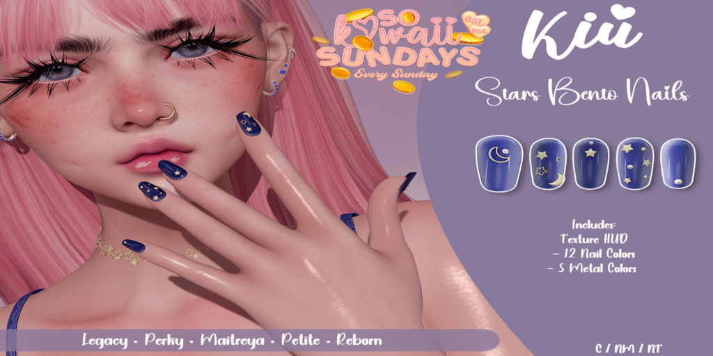 Stars Mesh Nails - Legacy/Maitreya/Reborn/+mods	&lt;a href=&quot;http://maps.secondlife.com/secondlife/Berwick%20Land/47/97/988&quot;&gt;Teleport&lt;/a&gt;