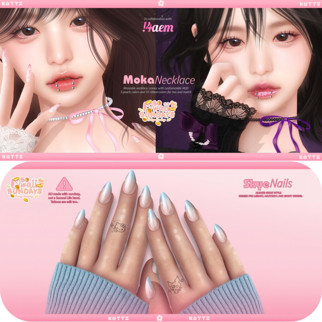 Moka Necklace | Skye Nails - Legacy/Maitreya/Reborn	&lt;a href=&quot;http://maps.secondlife.com/secondlife/Dream%20Lake/125/124/184&quot;&gt;Teleport&lt;/a&gt;