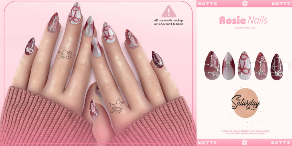Rosie Mesh Nails - Legacy/Maitreya/Reborn	&lt;a href=&quot;https://maps.secondlife.com/secondlife/Dream%20Lake/122/133/184&quot;&gt;Teleport&lt;/a&gt;