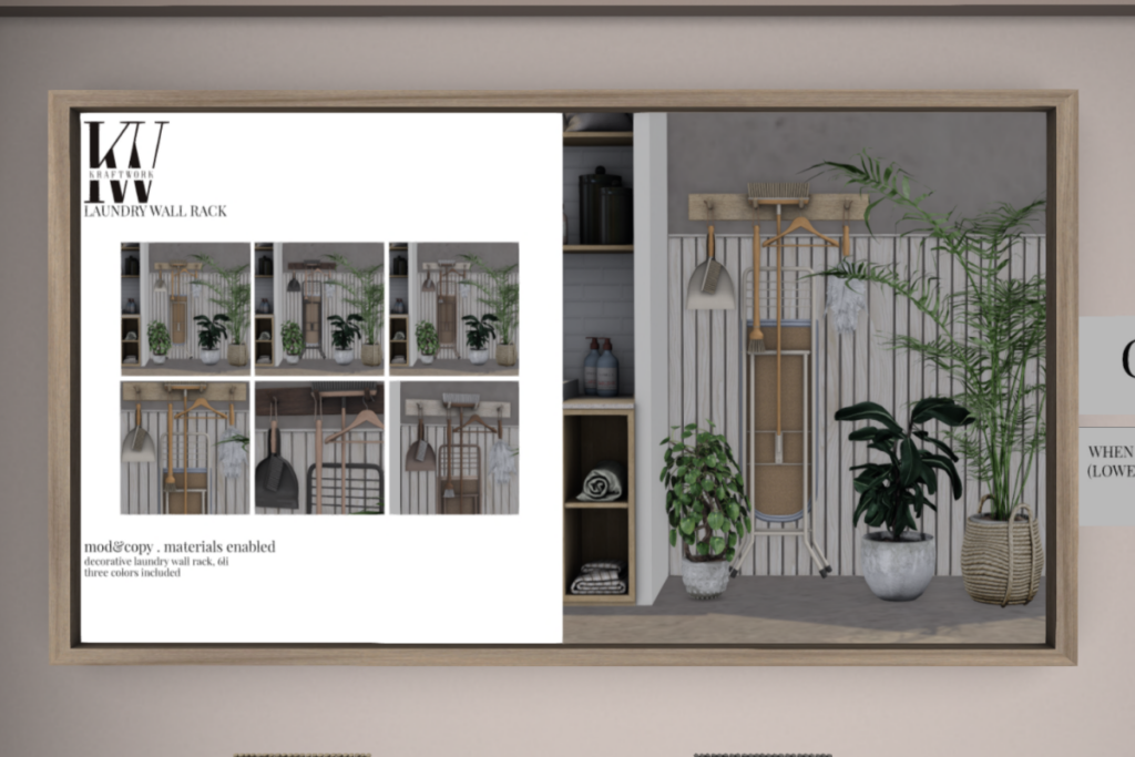 Laundry Wall Rack, L$329