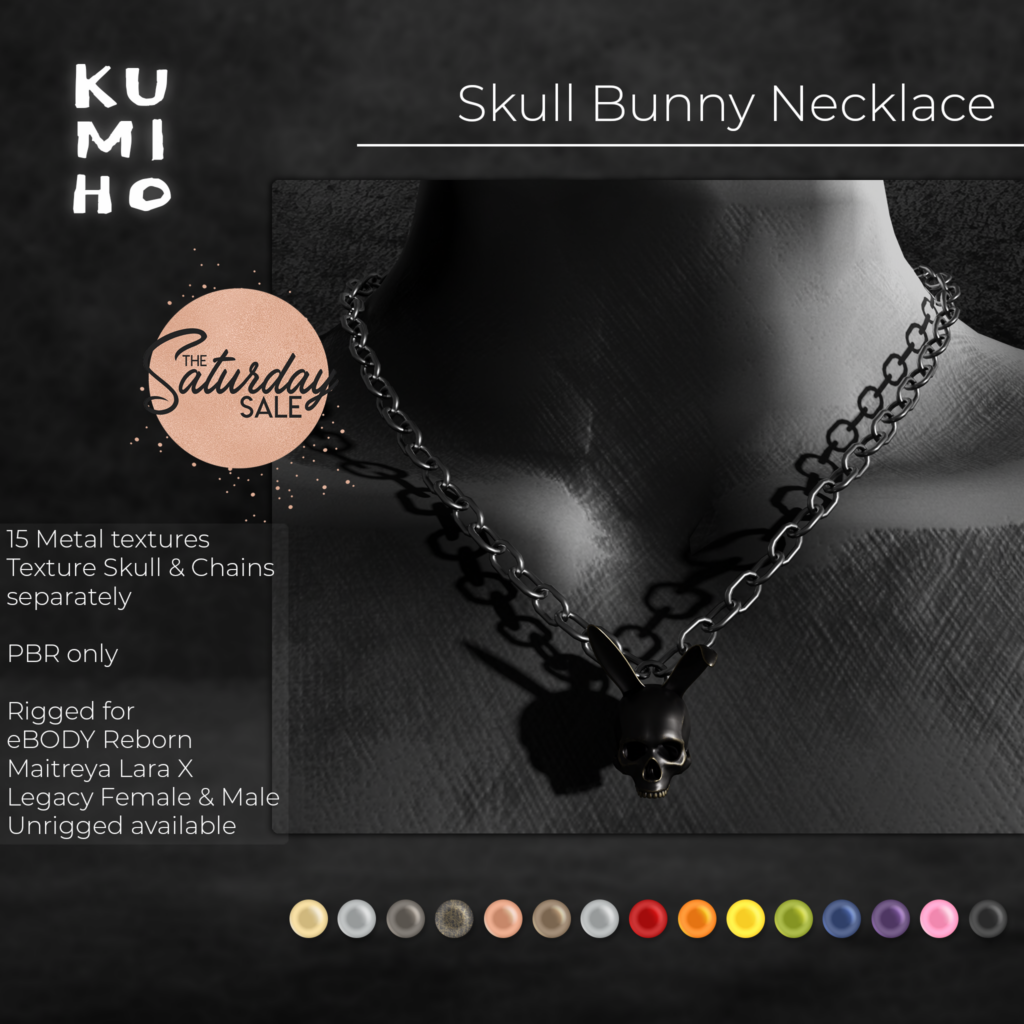 Skull Bunny Necklace - Legacy M+F/MaitreyaX/Reborn/unrigged	&lt;a href=&quot;http://maps.secondlife.com/secondlife/BASED/131/119/2002&quot;&gt;Teleport&lt;/a&gt;