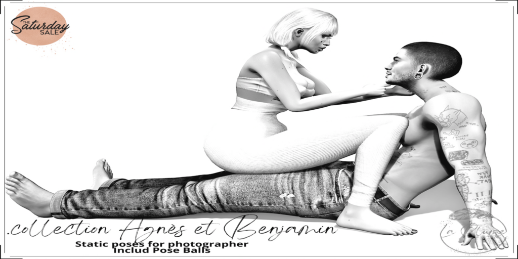 Agnes et Benjamin Couples Pose	&lt;a href=&quot;http://maps.secondlife.com/secondlife/Bilby/207/77/70&quot;&gt;Teleport&lt;/a&gt;