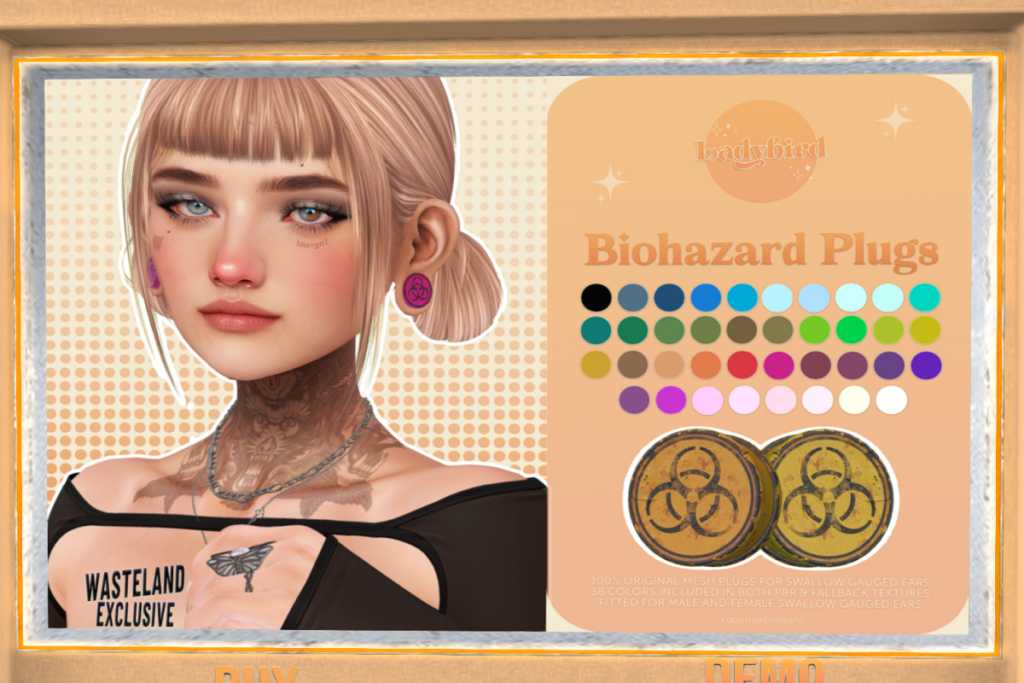 Biohazard Plugs - Swallow Gauged S F+M Ears, L$275