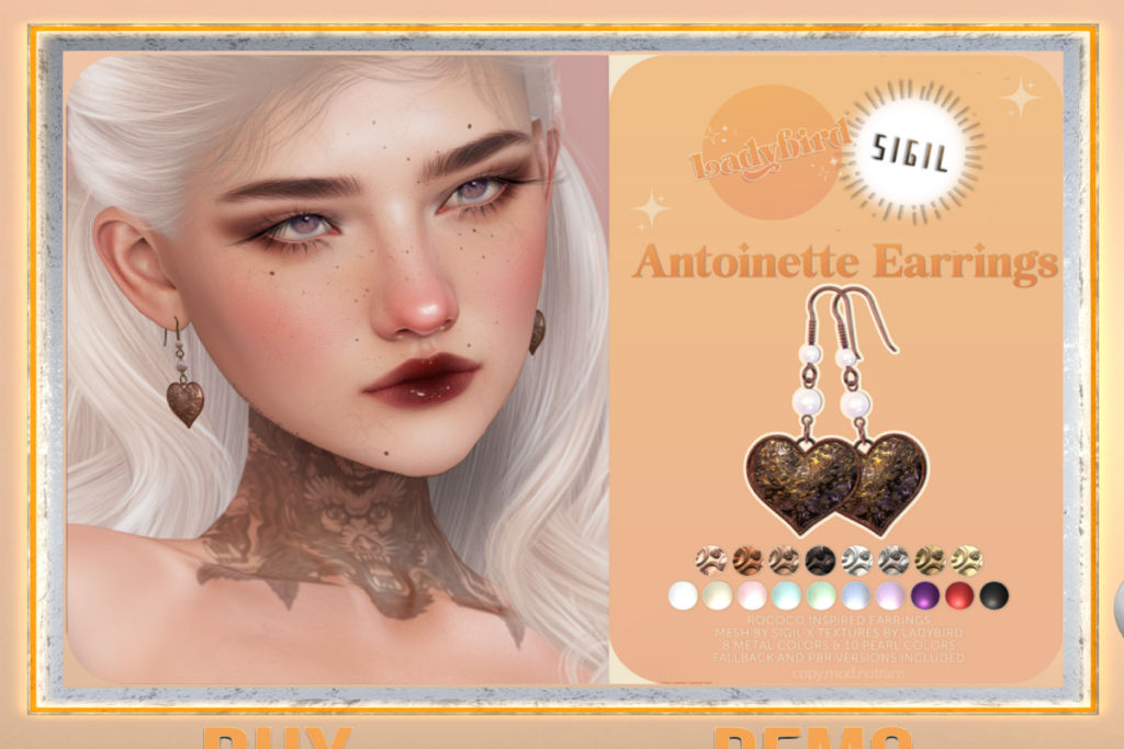 Antoinette Earrings, L$299