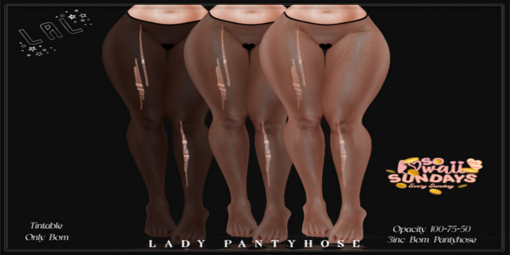 Lady Pantyhose - BOM	&lt;a href=&quot;http://maps.secondlife.com/secondlife/Moire/169/149/26&quot;&gt;Teleport&lt;/a&gt;