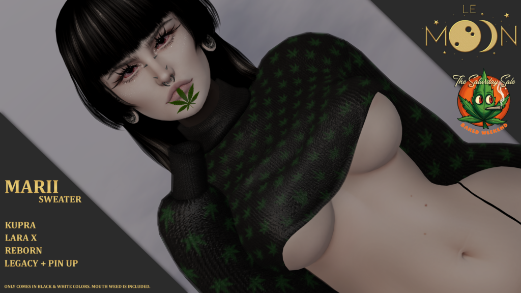 Marii Sweater - Inithium/Legacy/MaitreyaX/Reborn/+mods	&lt;a href=&quot;http://maps.secondlife.com/secondlife/Moonwall/114/211/33&quot;&gt;Teleport&lt;/a&gt;