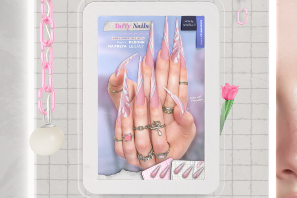 Taffy Needle Nails - Inithium/Legacy/Maitreya/Reborn, L$199