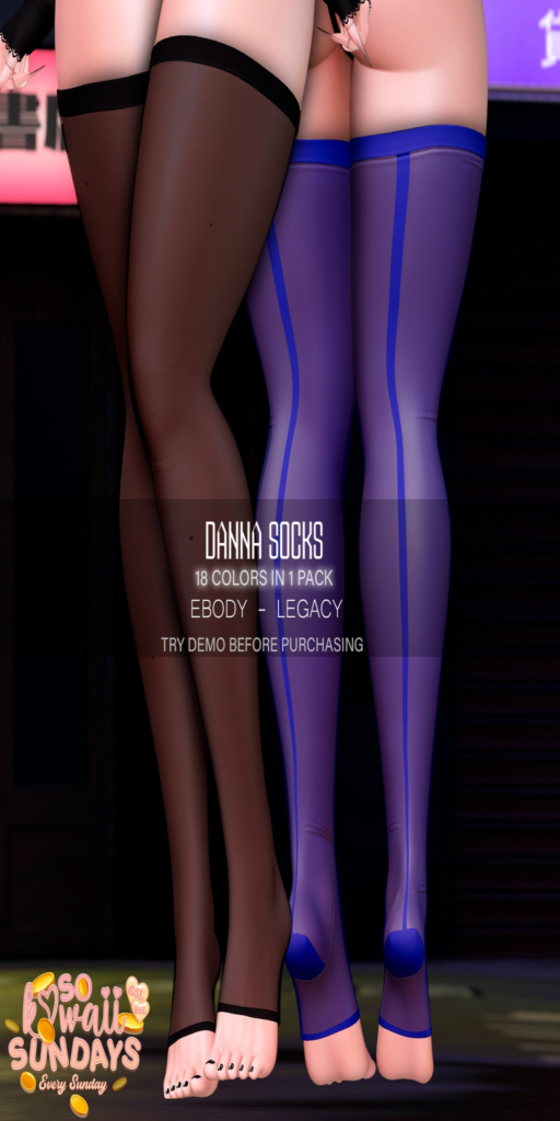 Danna Socks - Legacy/Reborn	&lt;a href=&quot;http://maps.secondlife.com/secondlife/Crystal%20Isle/110/105/60&quot;&gt;Teleport&lt;/a&gt;